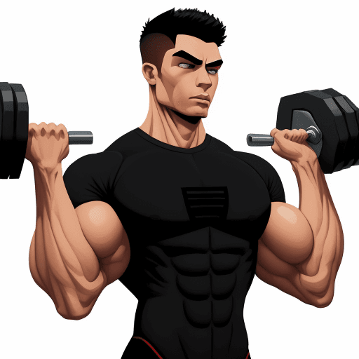 AI generated: Buider bodysuit, carrying weights with big arms and a skinny body , tshirt vector