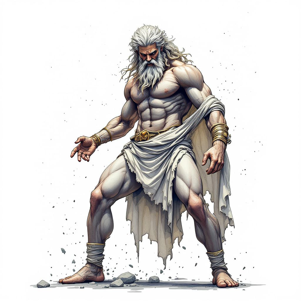 AI generated: Greek God Zeus caught with his pants down