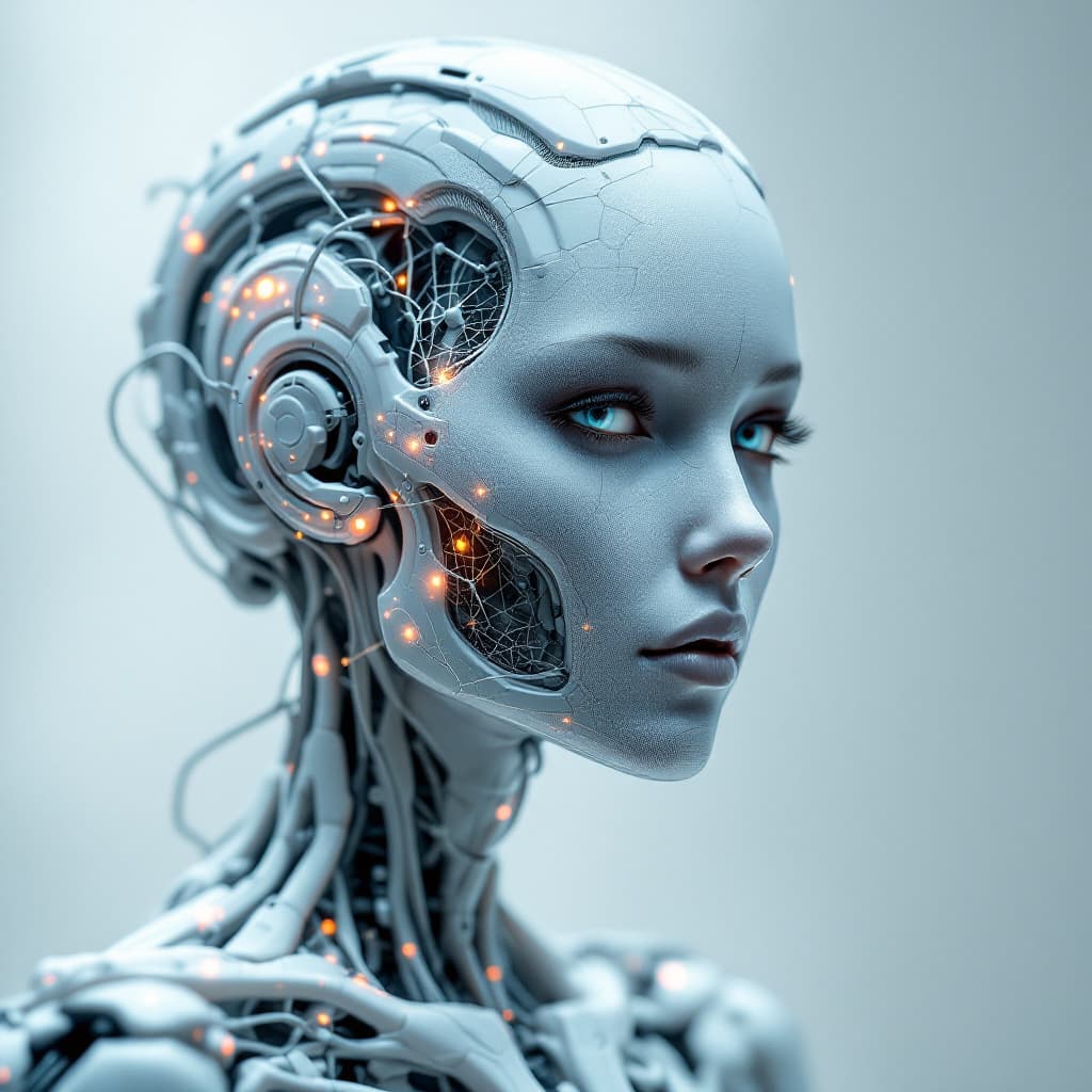 AI generated: BODY complete female, A stunning illustration of an ethereal neural network organism, female full bo...