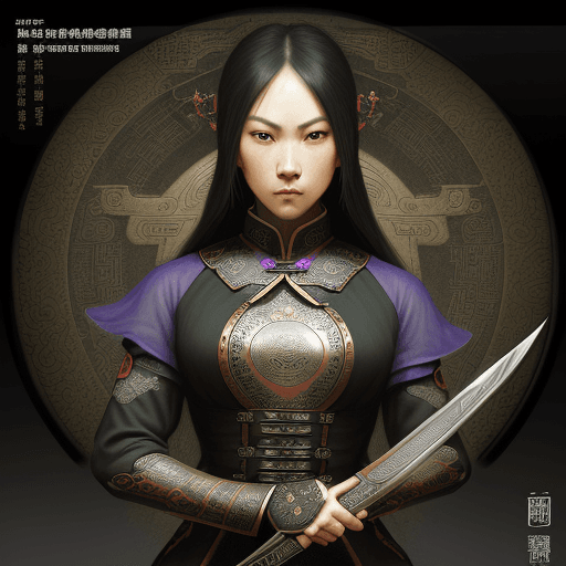 AI generated: assassin doppelganger 2 1 pc xbox 360, in the style of influenced by ancient chinese art, alfred aug...