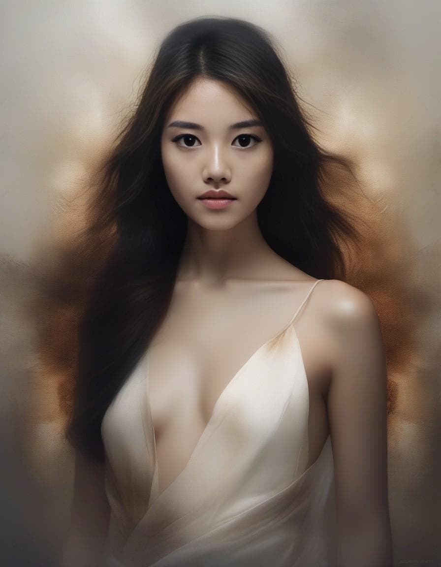 AI generated: nude inspired by art of Bastien Lecouffe Deharme