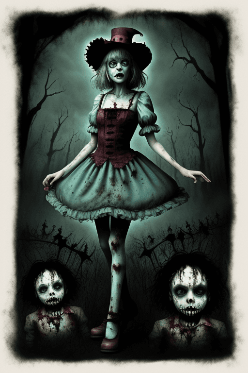 AI generated: Alice in Zombieland, by tim burton