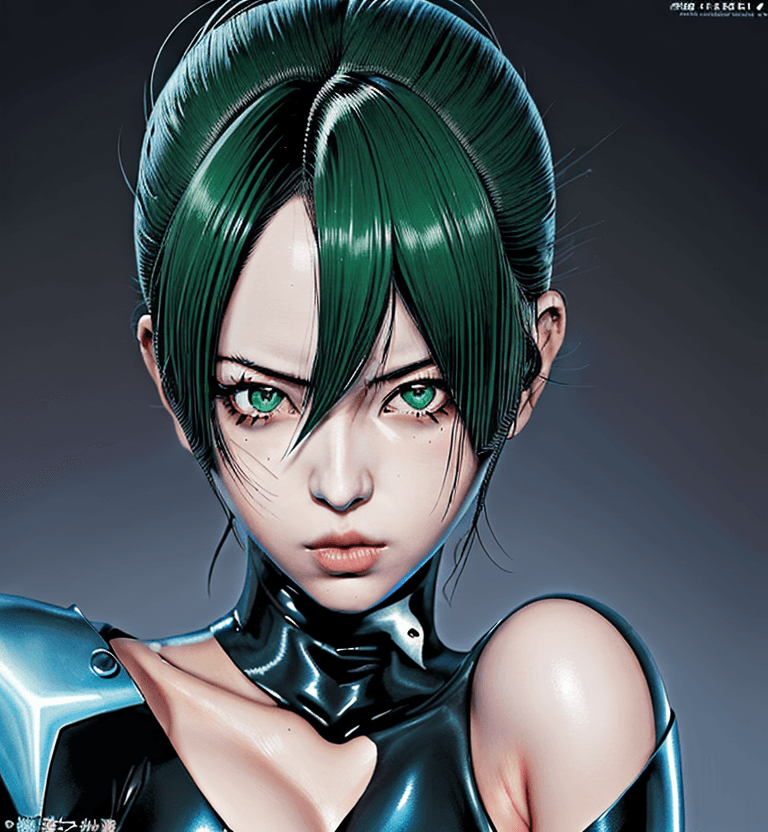 AI generated: full page manga portrait of a female villian  Mosquito Girl from One Punch Man, splash art, masterpi...