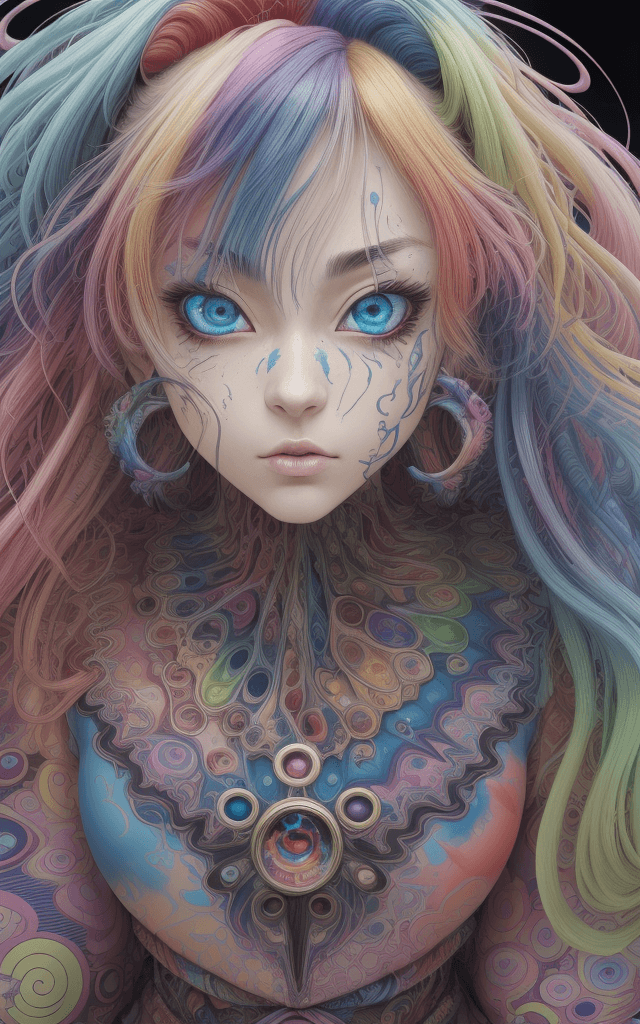 AI generated: best quality,4k,8k,highres,masterpiece:1.2,ultra-detailed,realistic:1.37,tie dye breathtaking anime,...