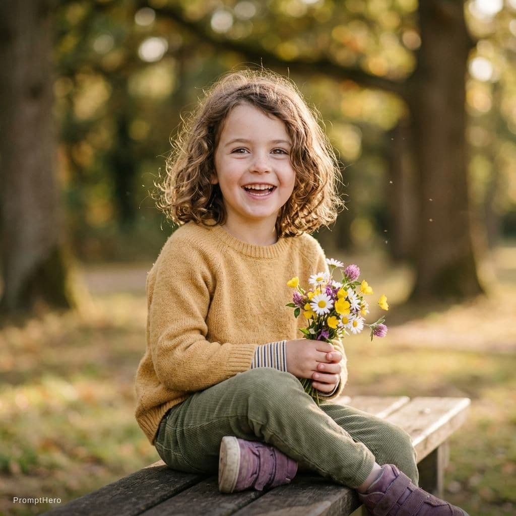 AI generated: High resolution photography, child six year old