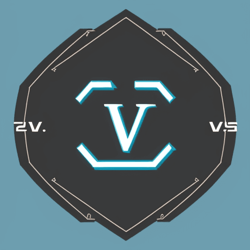 AI generated: idea for logo with the letters VS on the theme of programming, style 2d vector , detalied