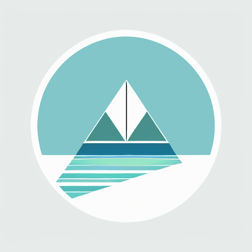 AI generated: geometric logo in a minimalist style for tropical destinations