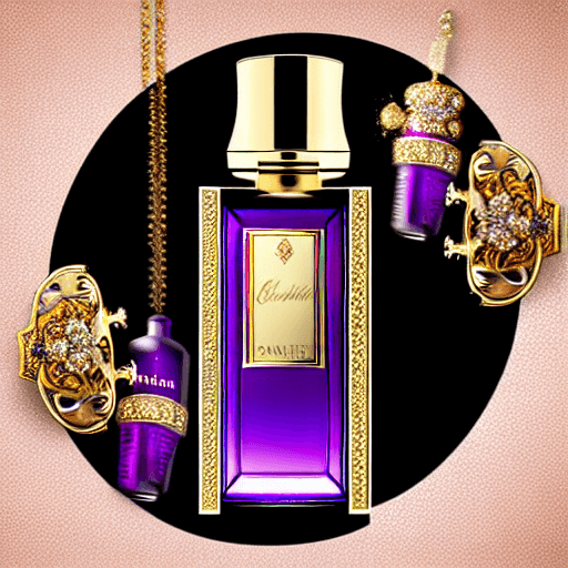 AI generated: Beautifully crafted expensive upscale look eye catching bottle With name Enchanté Amour on bottle fo...