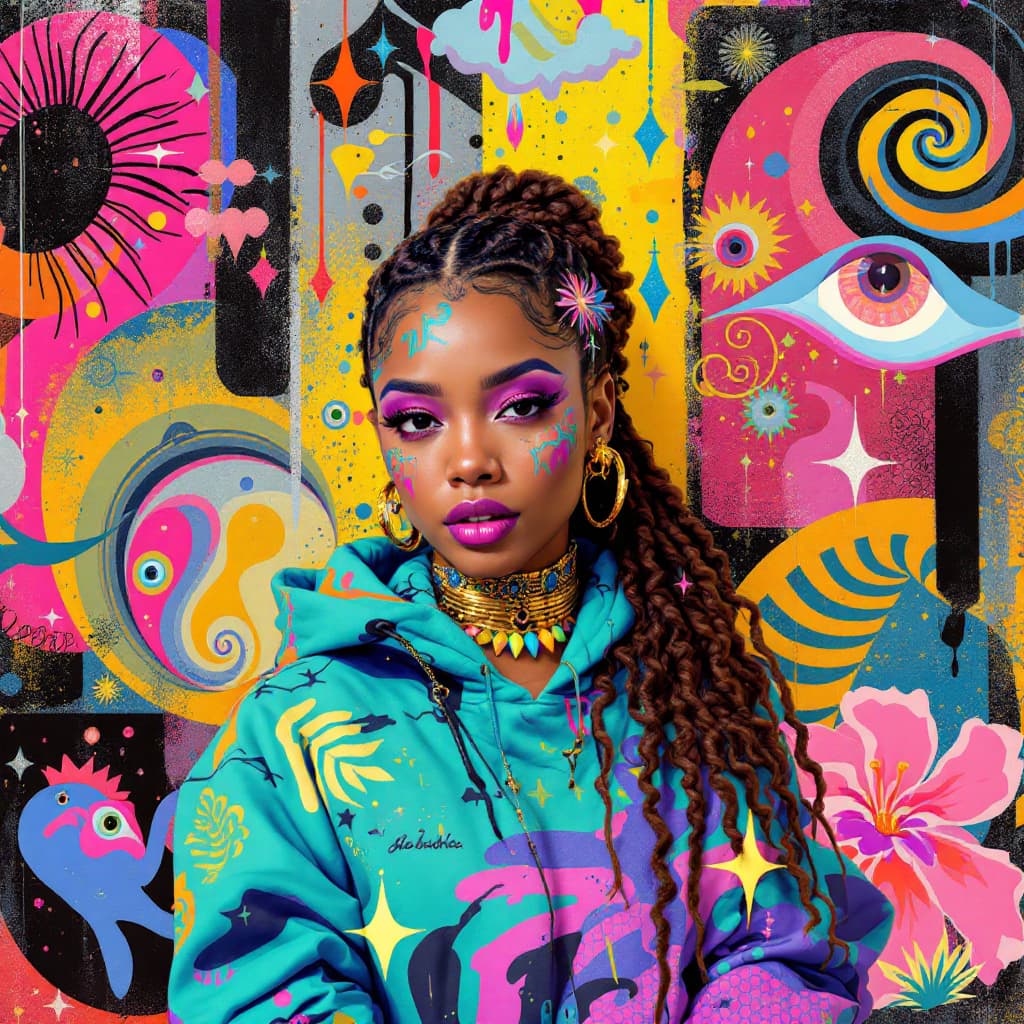 AI generated:  create a portrait of Mona lilsa 
 joconde with Brazilian Phonk Art is a creative fusion that blends...