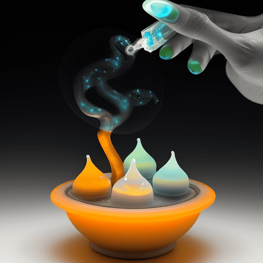 AI generated: create silky porcelain ice cube A close-up double exposure of a 420 portal into the City of Atlanta ...