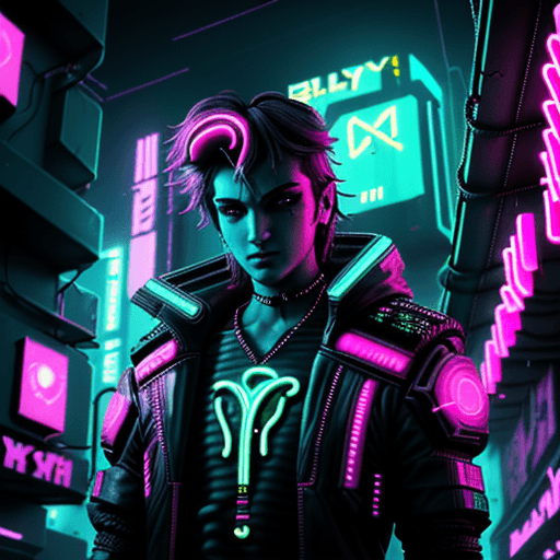 AI generated: channel name The_belyash neon cyberpunk style