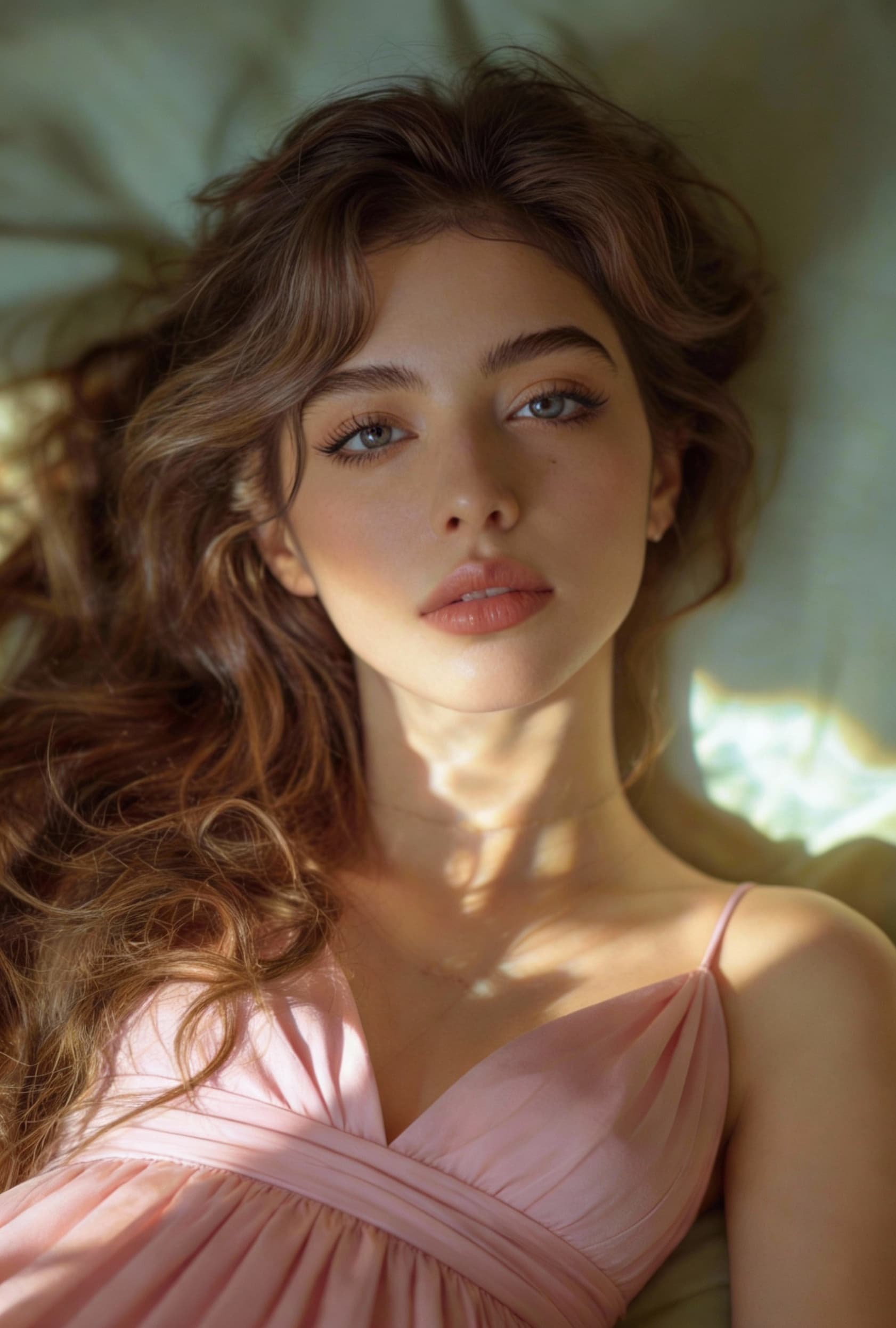 AI generated: ابي خشمها يكون ضعيف ناعم و مرفوع و عيونها واسعة و شكل عيونها مثل اللوز و شفايفها مرسومة و حواجبها كث...