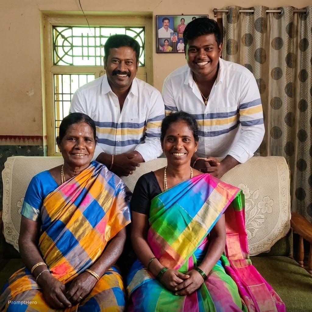 AI generated: happy family