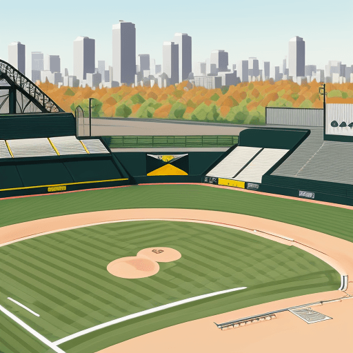 AI generated: a line art with bold strokes of Truist park stadium 
