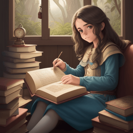 AI generated: Ilustración Los libros rompen los grilletes del tiempo, demuestran que los humanos podemos hacer mag...