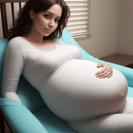 AI generated: Pregnant woman in the through of birth