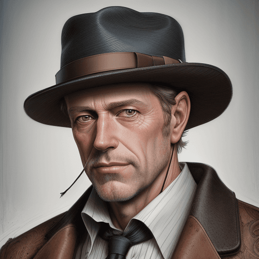 AI generated: portrait of a 50 year old man with classic 
hat, hyper realistic, digital painting, maximum details,...