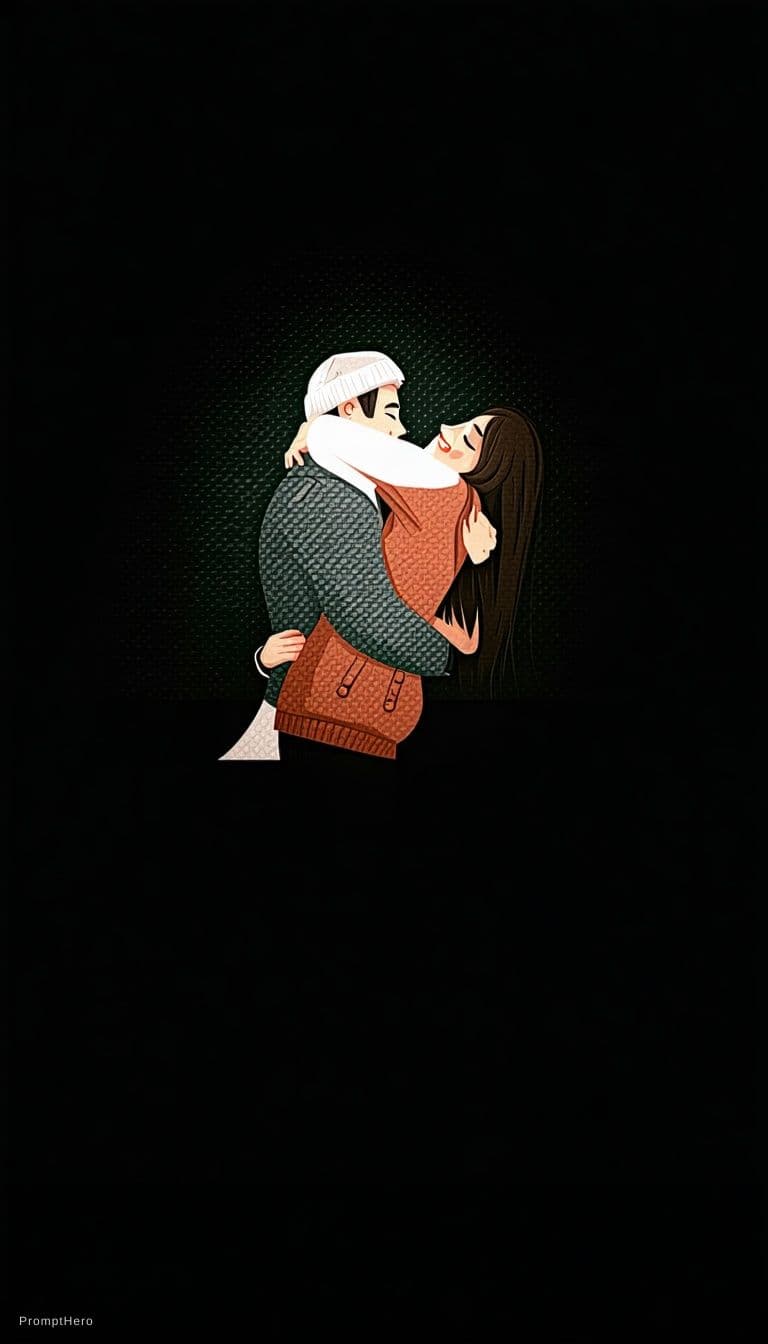 AI generated: Man hold girl from behind and press her chest
