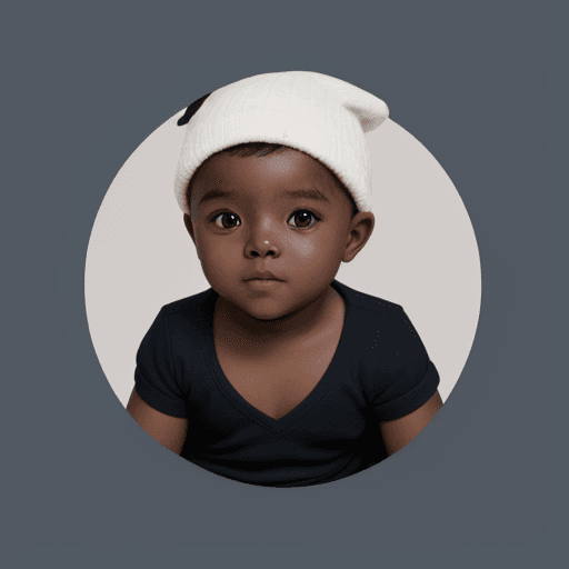 AI generated: A logo of a cute dark skinned Baby boy