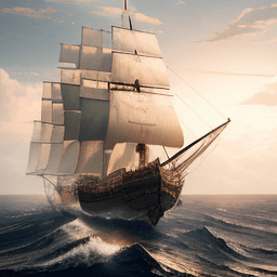 AI generated: forex 
Photo of a ultra realistic sailing ship, dramatic light, pale sunrise, cinematic lighting, ba...