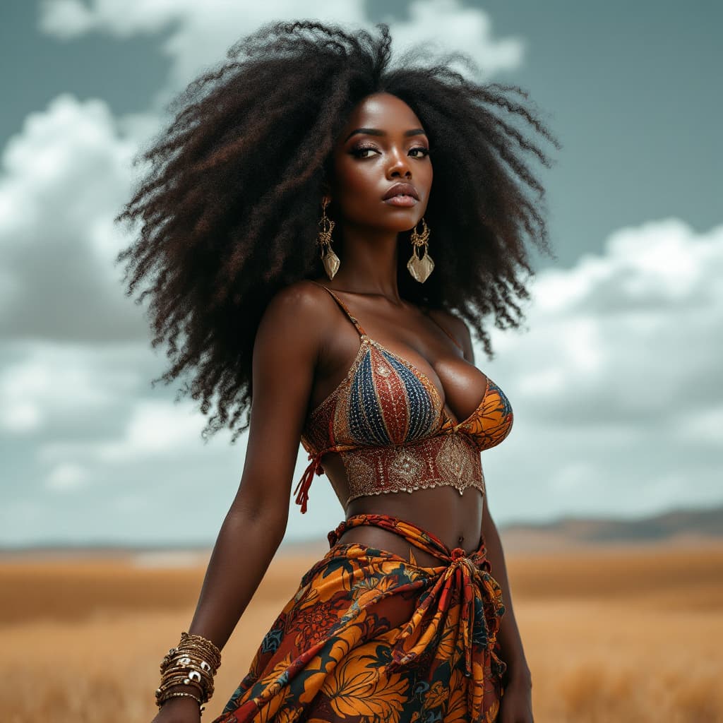 AI generated: african woman with a huge ass