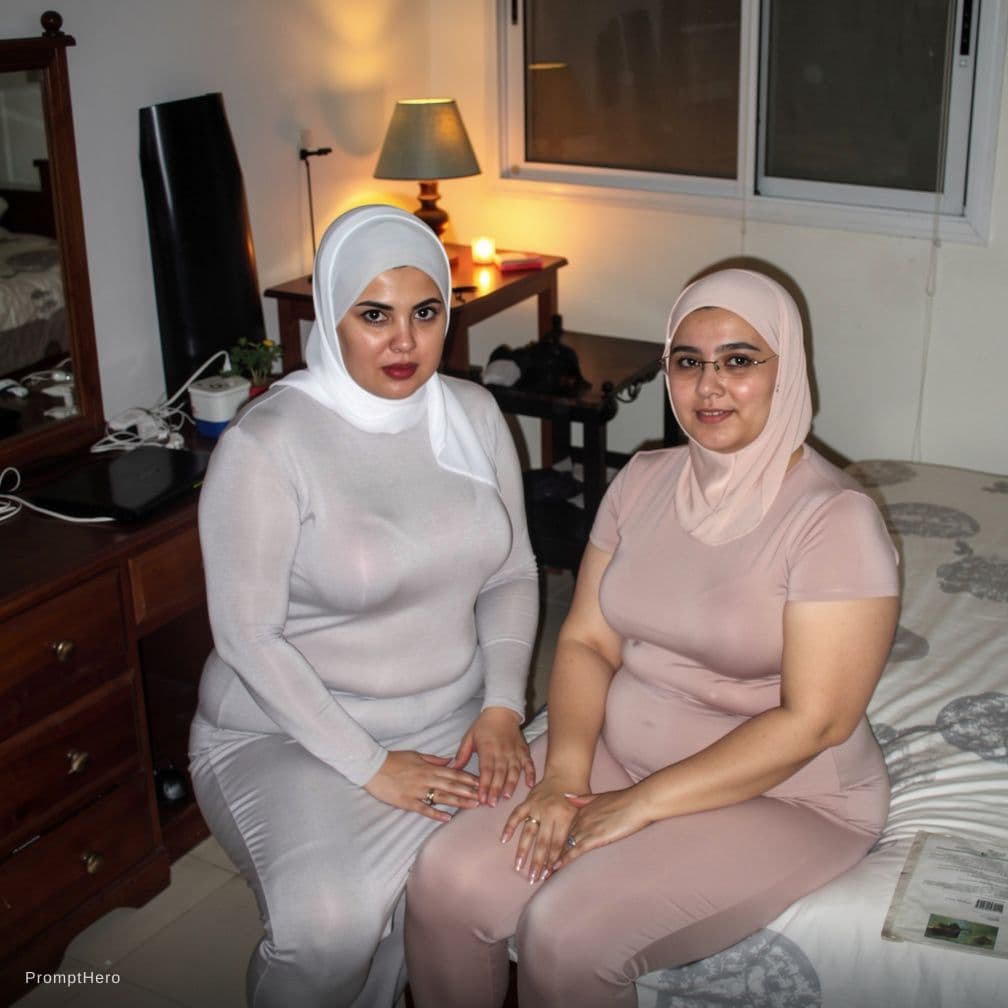 AI generated: They kiss themselves 
