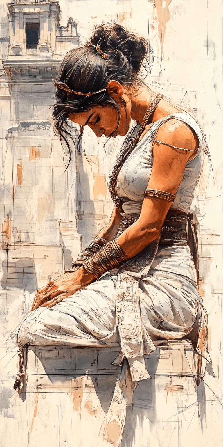AI generated: drawing of a woman, in the style of kieron gillen, light gray, intense close-ups, i can't believe ho...