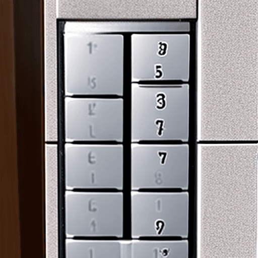 AI generated: lift keypad showing floors 5 down to -5 and a start next to floor 0.