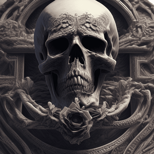 AI generated: death holding, intricate artwork . octane render, trending on artstation,t symmetrical artwork. cine...