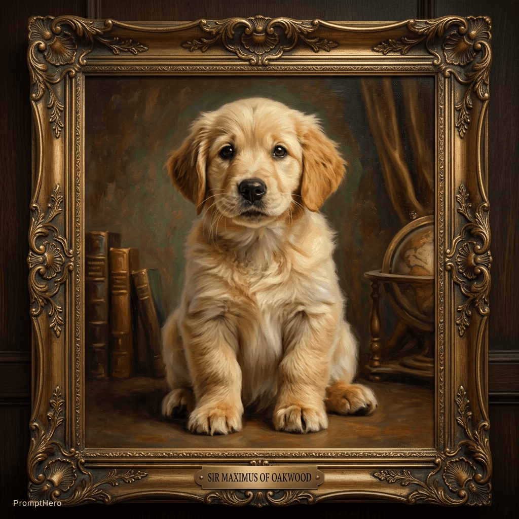 AI generated: Convert this into a beautiful pet portrait 