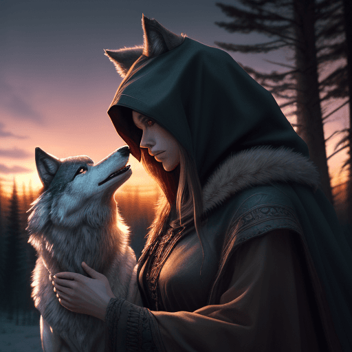 AI generated: G(Wolf:1.2), Fantastic wilderness sunset atmosphere, Bright natural light, Beautiful scenery, Perspe...