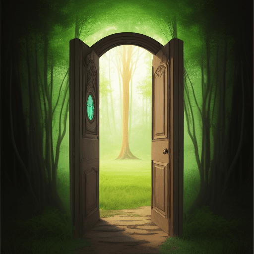 AI generated: a doorway to another world