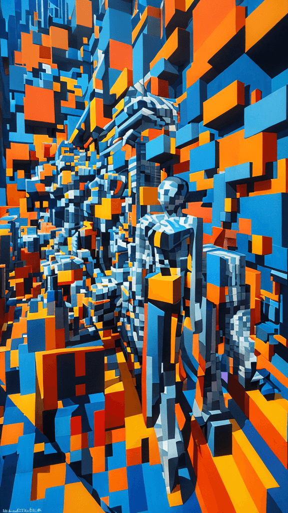 AI generated: rfktrstyle 3D Cubistpaper"An artistic visionary harnessing the essence of creativity, merging intric...