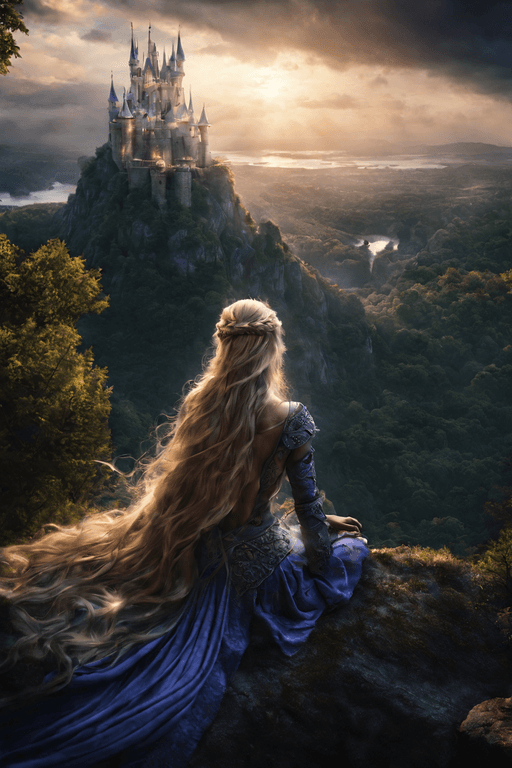 AI generated: Epic  magical  scene in a fantasy Landscape,Insane detailed different full body image ,in different ...