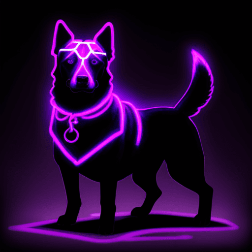 AI generated: Blacklight dog