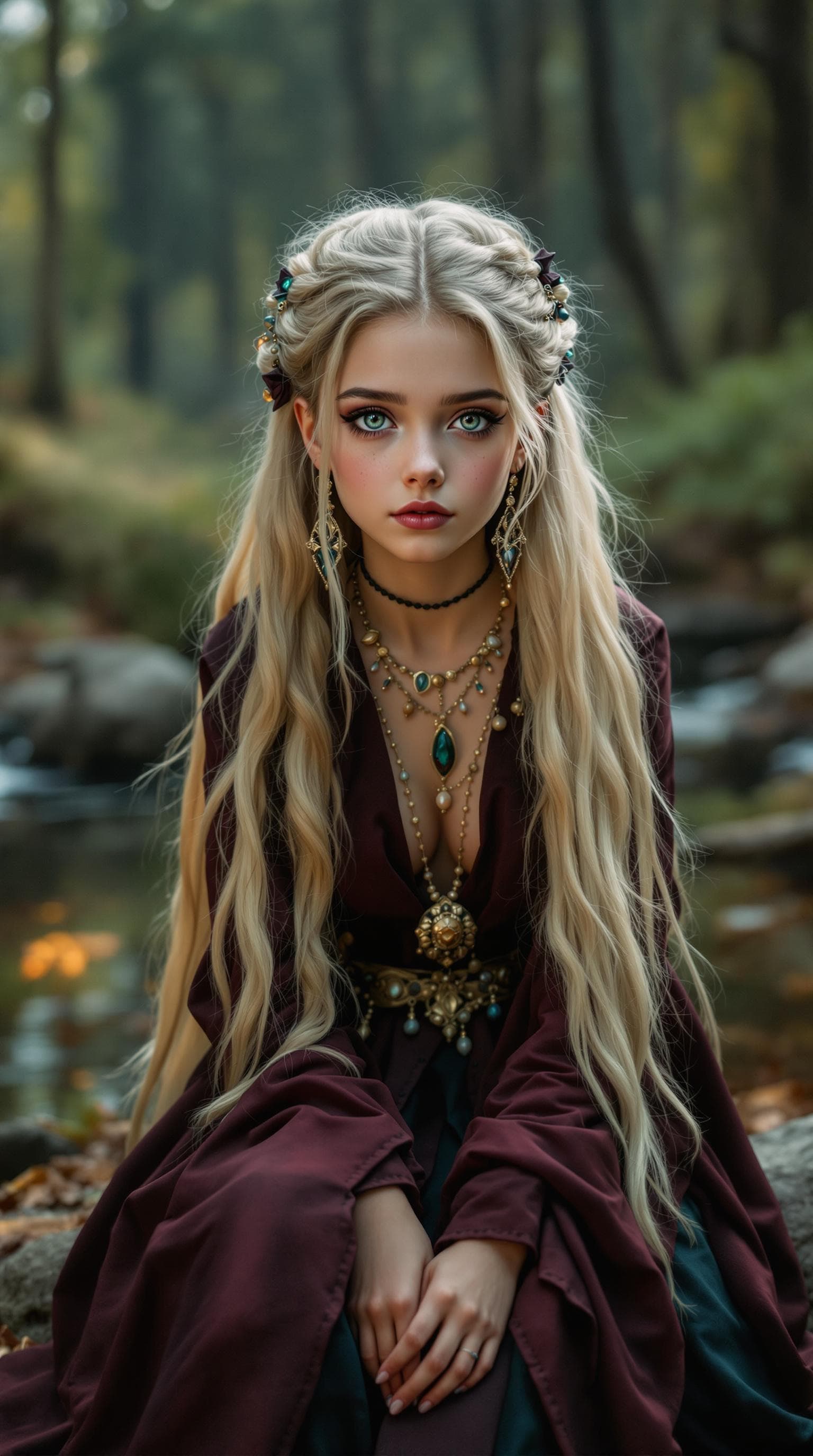 AI generated: a professional photo of a exceptionally of the most beautiful girl in the world, Transylvanian gypsy...