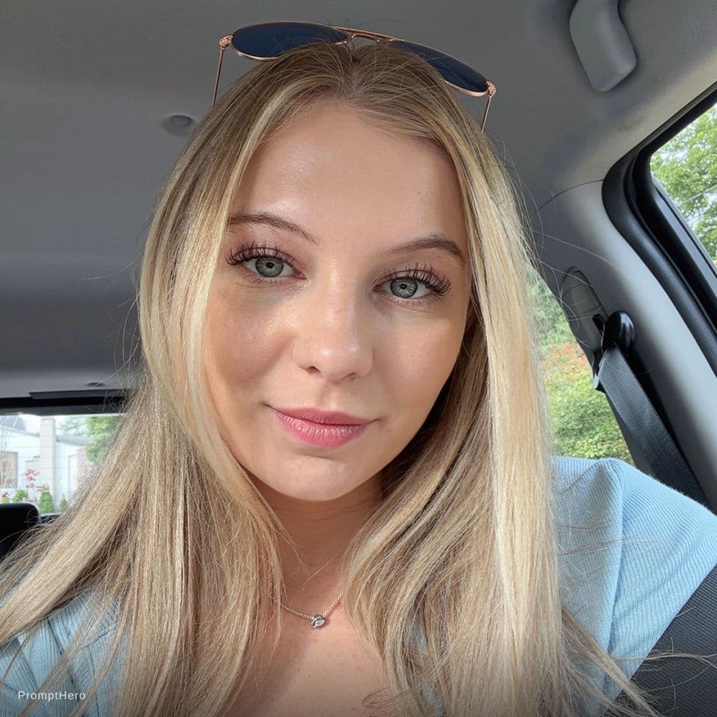 AI generated: The woman has a white fluid resembling semen on her face