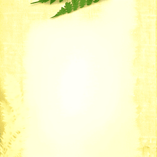 AI generated: Flat lay, materialboard, printed fern and flowered wallpaper, fuzzy beige pampas grass