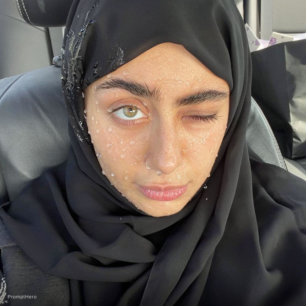 AI generated: cum on her face 