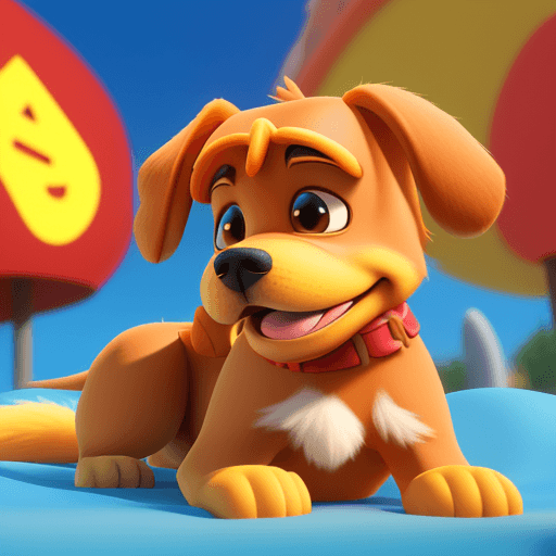 AI generated: cartoon 3D sunny bright Pixar-style image : dog : cinematic --ar 68:128 --stylize 750 --v 5.2