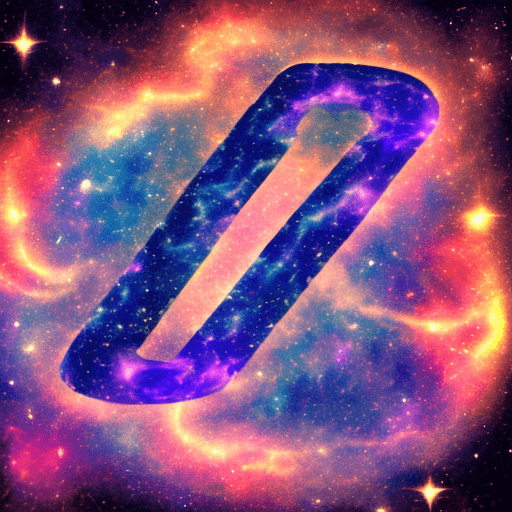 AI generated: a Psi greek letter floating among galaxies