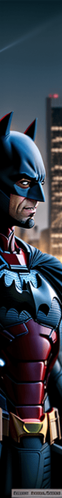 AI generated: batman et iron man cote a cote
