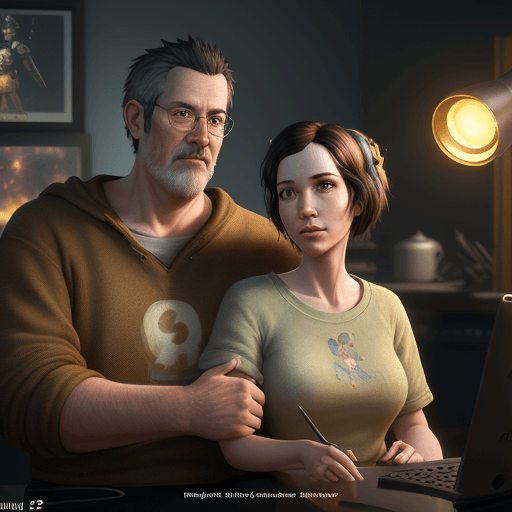 AI generated: Couple as a character from pixar, au naturel, PS2, PS1, hyper detailed, digital art, trending in art...