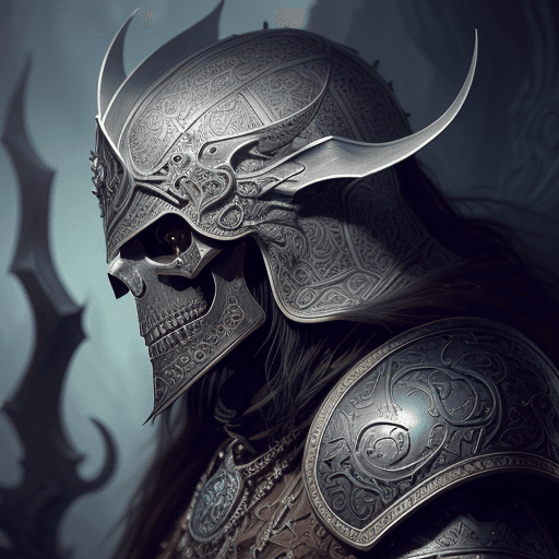 AI generated: dark skull, dead, viking, highly detailed and intricate, hypermaximalist, ornate, luxury, elite, sin...