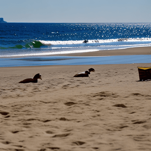 AI generated: human on a sunny beach.