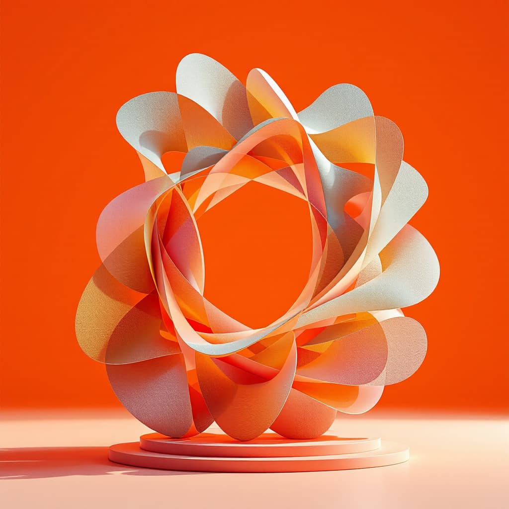 AI generated: parametric sculpture, hiper real, futirsm, constructivism, minimalism, full color, abstract shapes, ...
