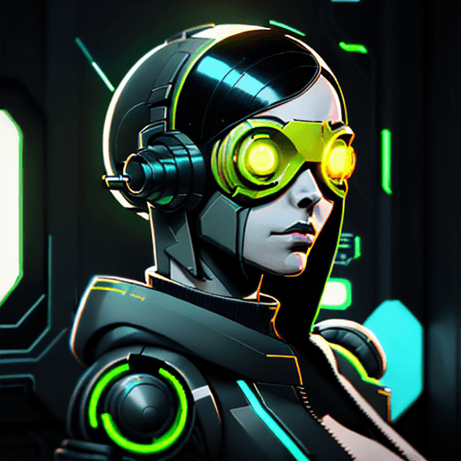 AI generated: sci fi character art, cool artwork, futuristic style, in the style of 32k uhd, atey ghailan, geoff j...