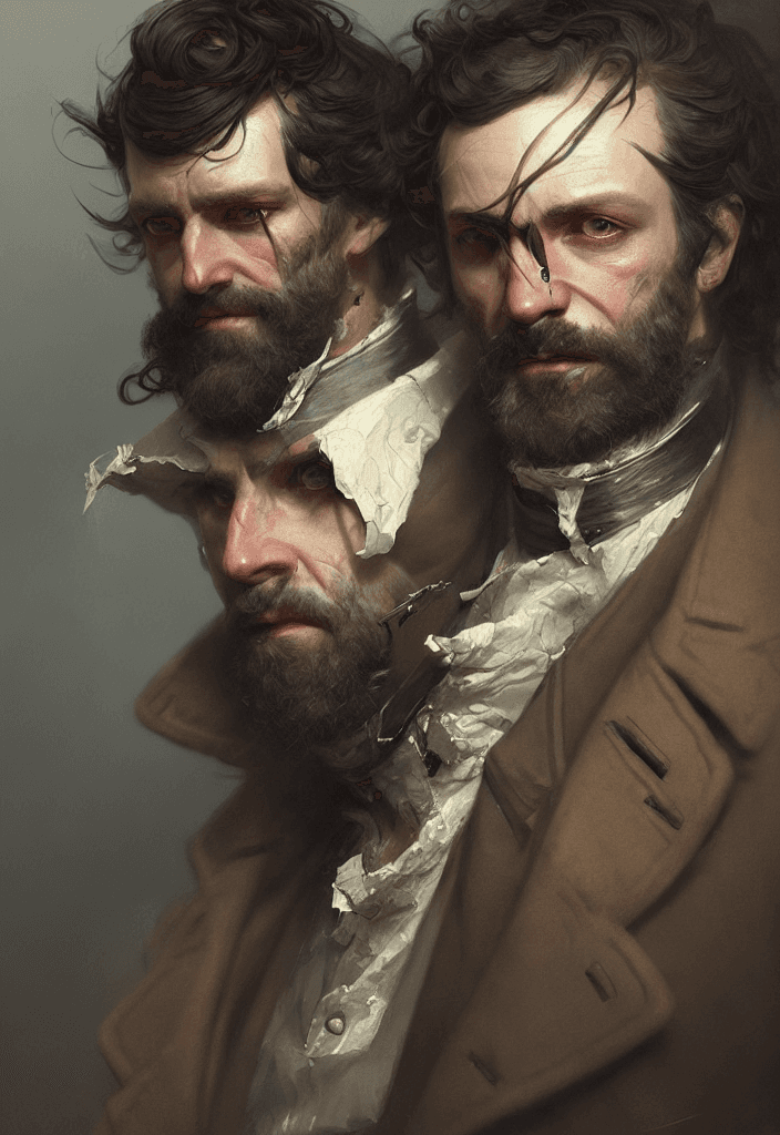 AI generated: portrait of a rugged 19th century man with mutton chops in a jacket, victorian, concept art, detaile...