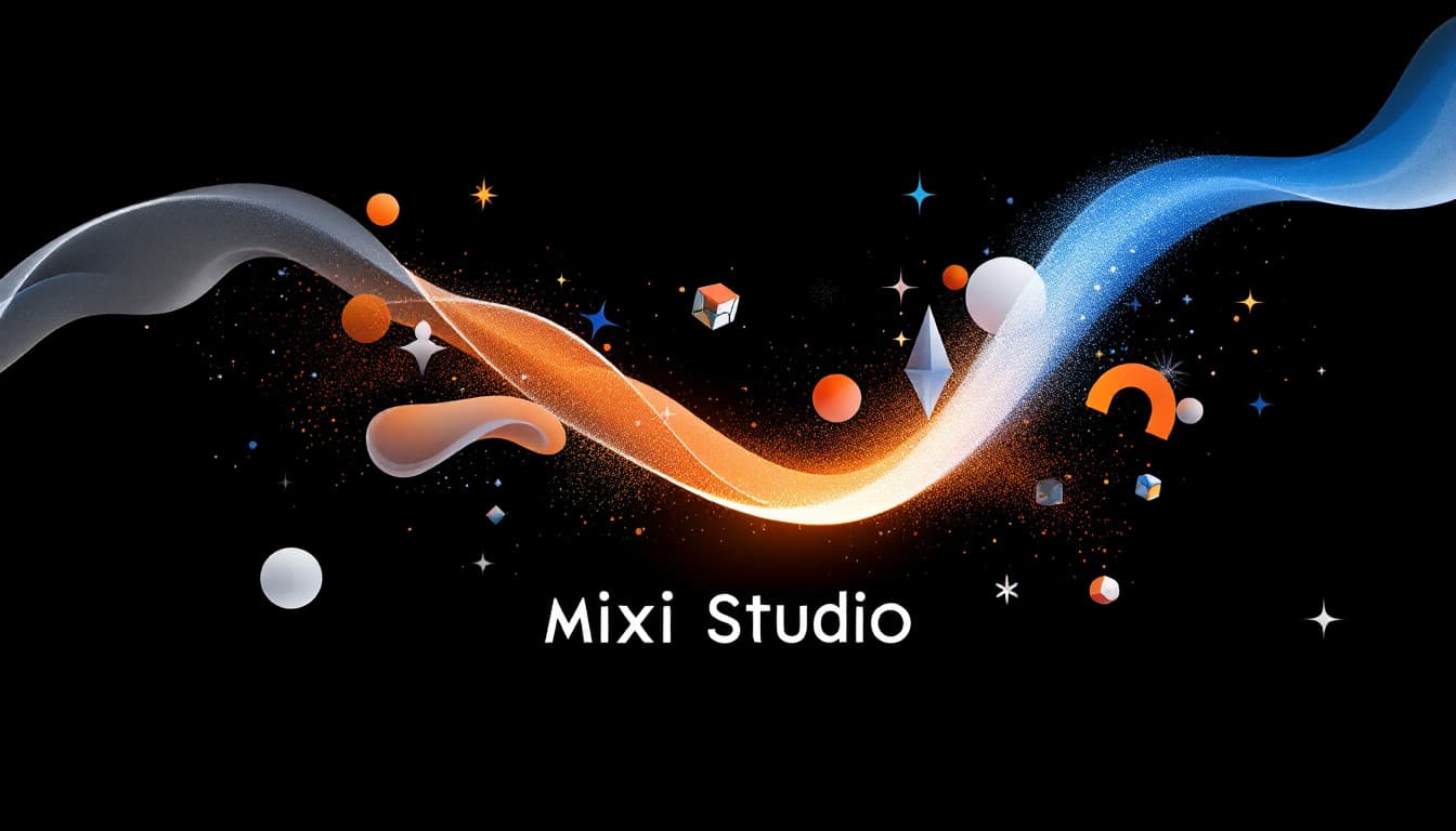 AI generated: To highlight Mixi Studio as a modern, creative, and professional graphic design office through an en...