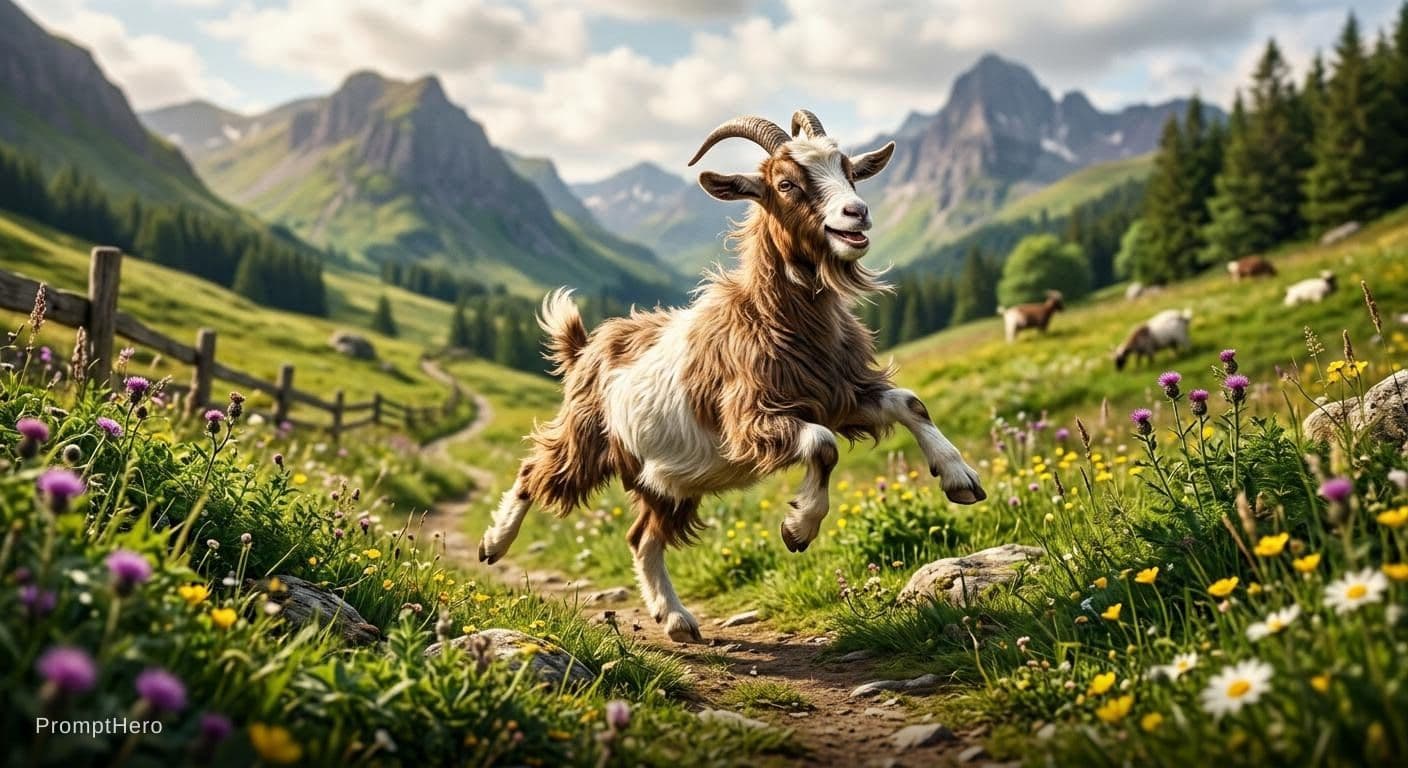 AI generated: Hd live wallpaper of goat is dancing 